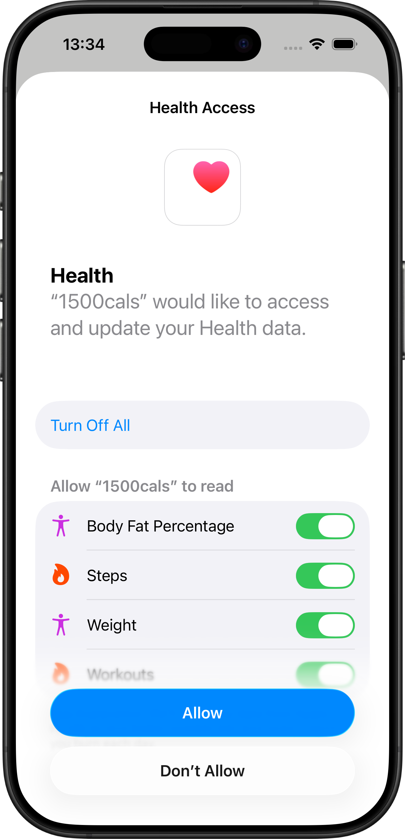 Apple Health integration